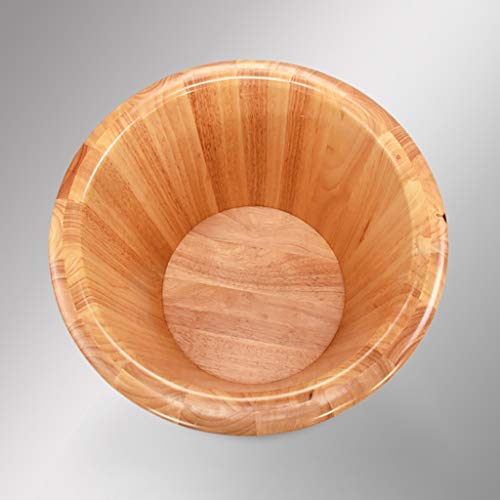 Balde de baño para pies de madera roble sin tapa miniatura 3