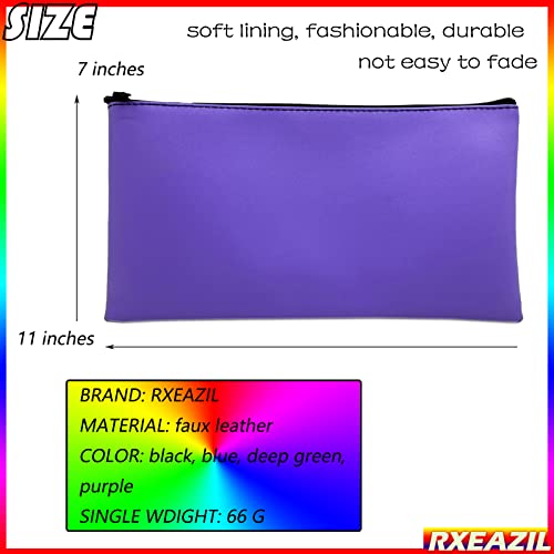 Rxeazil 2 Pack Money Bag For Cash, 11X6 Inches Security Durable Bank Deposit Money Coin Checks Bag Pouch Organizer Receipt Holder Utility Wallet For Cash Men Women (Black) #TOP1