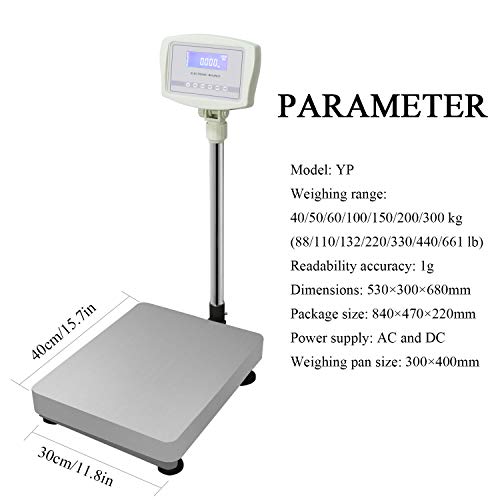 Báscula digital de plataforma BAOSHISHAN 300kg 1g miniatura 3
