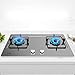 Gas Stoves Gas 4.8KW Built-inGas hob 71x40x15.5cm Black Tempered Glass Gas Cooktop with Cast Iron Square Pot Rack Easy to Clean Compatible with All Cookware [Energy Class A] (Size : NG) ( )