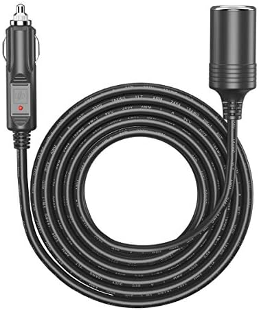 Car Charger Extension 3M Cable-Extra Long Cable 3.0 Metre with Female Inline Socket Connector Suitable to Power Tyre Inflators Vacuum Cleaners and Other Portable Equipment Premium Power Supply Lead.