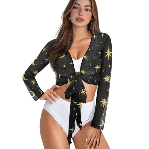 Open Front Cardigan for Women Cardigan for Women Long Sleeve Loose Fit Flower Skull Crushed Lemon