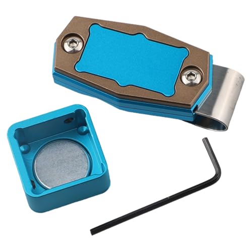 FACAIIO Porte-craie de billard en alliage d'aluminium léger avec clip de ceinture, 7 x 3 x 1 cm