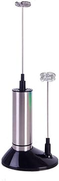 Milk Frother Handheld Battery Operated Electric Foam Maker Milk Frother Basecent Electric Milk Frother Handheld Milk Foamer for Coffee, Latte, Cappuccino, Hot Chocolate,Drink Mixer1 Set