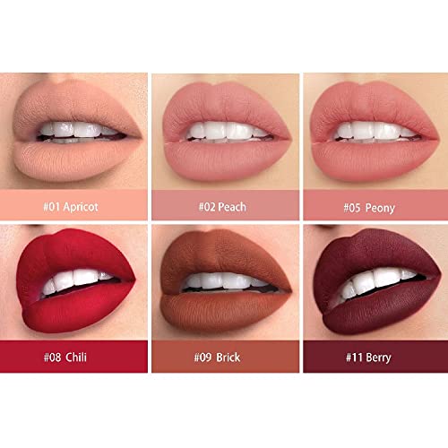 Matte Light Crayon Lipstick with Built-in Sharpener Rotary Cut Dual Purpose Waterproof Non-Drying Fade-Free Lipstick Lip Liner Set Crayon Matte Longwear Lipstick(#A) - Image 2