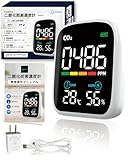 FieldNew 《とにかく見やすい》二酸化炭素濃度計 高コントラスト/大文字/自動輝度 2Way電源(充電池＆コンセント給電) 日本語説明書 保証書付 NDIR センサー CO2測定器