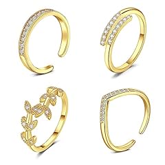 4pcs-golden toe rings Style A