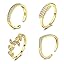 4pcs-golden toe rings Style A 4pcs-golden toe rings Style A