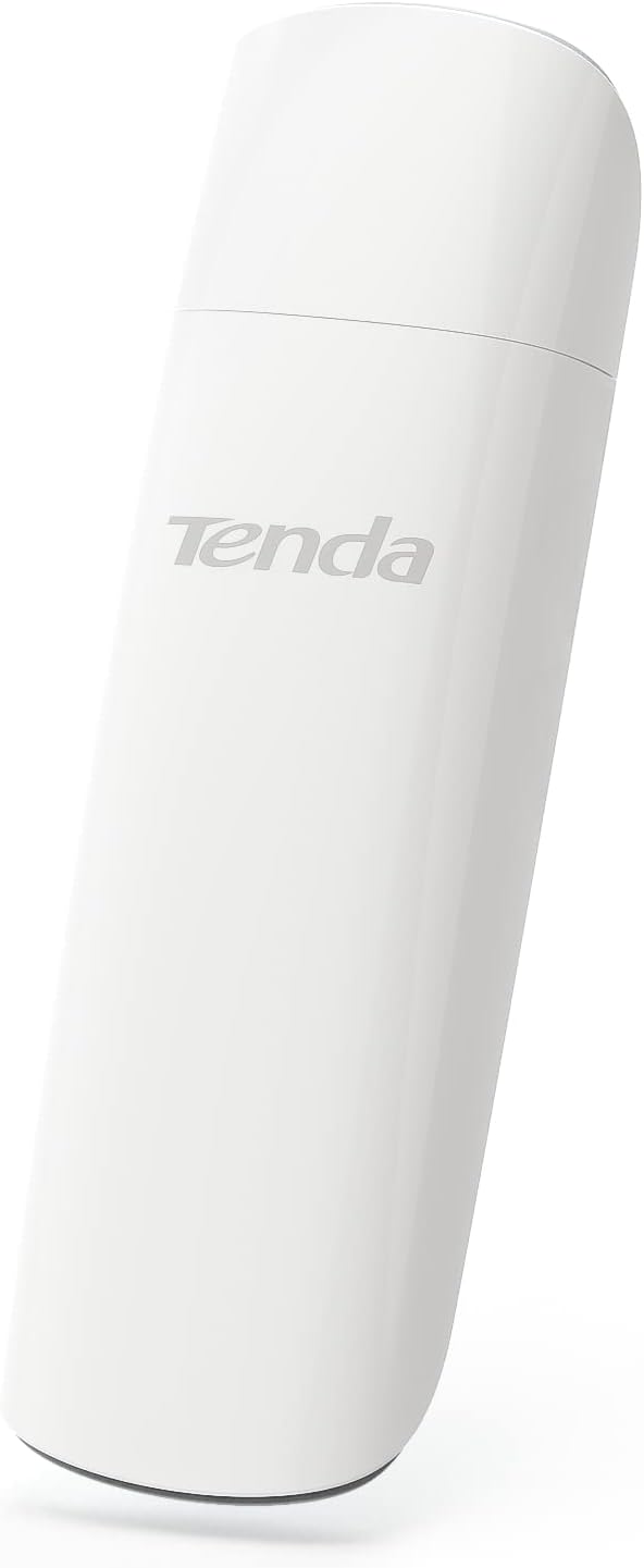 Tenda Wi-Fi 6 AX1800 USB Dual Band MU-MIMO Adapter 1800Mbps for PC/Laptop – Only Compatible with Windows 11 and 10, U18 White, U18 AX1800