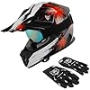 DOT Youth Kids ATV Motocross Offroad Street Helmet Full Face Motorcycle Off-Road ATV Helmet Dirt Bike Motocross Helmet+Gloves+Goggles