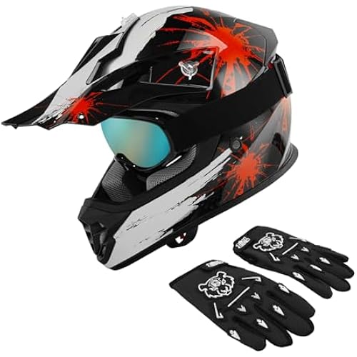 XFMT Youth Kids Dirt Bike Helmet DOT Approved Full Face Motocross Helmets
