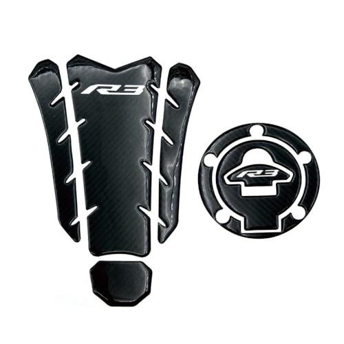 Moto réservoir carburant pad en carbone véritable pour Yamaha YZF R3 2019 2020