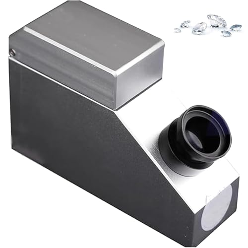 OSPSHPG 28mm Large Lens Jewelry Refractometer, 1.35-1.85 Gemstone Refractometer with Built-in Led Light Source, 2 Brightness Adjustment, 2 Power Supply Methods, for Jewelry Diamond