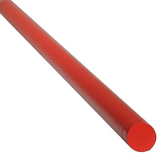 High-Density Polyethylene Plastic Rod 1" x 24" Red
