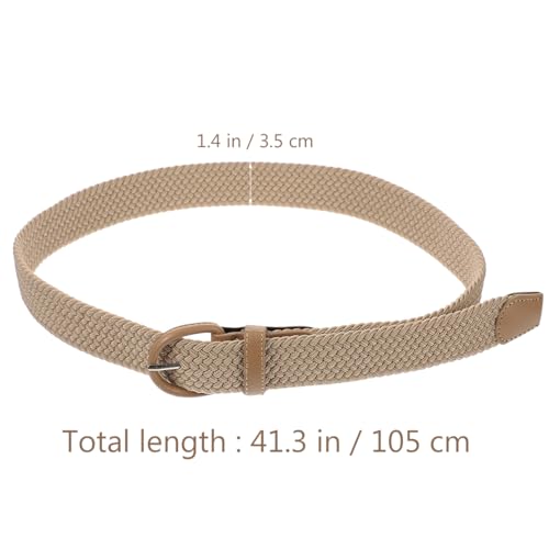 Garneck 1pc Chic Woven Fabric Waist Belt for Men and Women Elastic Waistband for Multi-functional Casual and Party Accessory Non-fading Design2