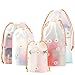 20 pcs 4 tailles différentes de sacs à cordon à motif marguerite ,rangement de voyage,pochettes de voyage étanches en plastique givré,Vêtements, Les bagages, indispensables pour voyager en famille