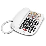 SMPL Hands-Free Dial Photo Memory Corded Phone, One-Touch Dialing, 3-Level Permanent Volume Adjust,