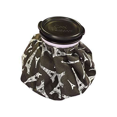 Upper Canada Soap Vintage Style Cloth Ice Bag with Screw Twist Open Cap - Eiffel Tower, Black Eiffel Tower