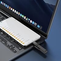 Kurzes 90-Grad-USB C-2.0-Flachkabel, 65W USB C Verlängerungs Kabel Ladekabel USB Buchse auf USB C Stecker, Datenkabel, männlich auf weiblich, effizientes Laden und Datenübertragung für Mobiltelefone – Ansicht 7