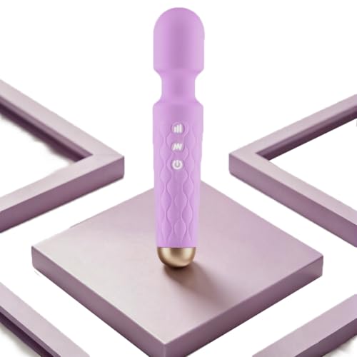 Personal Massager - 4H Powerful Performance Cordless Hanheld Personal Massagers Waterproof & Quiet, 20 Modes 8 Speeds, Memory Feature Deep Tissue Hand Massager (Purple)