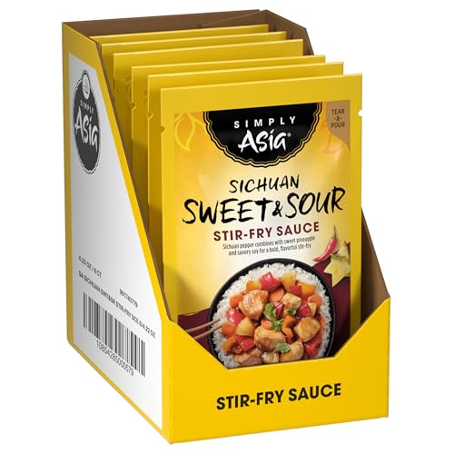 Simply Asia Sichuan Sweet & Sour Stir-Fry Sauce, 4.22 oz (Pack of 6)