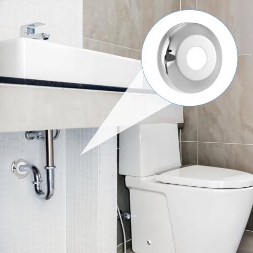 12 Pcs 1/2 Inch Escutcheon Plates Pipe Covers Stainless Steel Escutcheon Flange Cover for Faucet Bathroom Fixed Shower Head Round Escutcheon-Plate for 5/8 Inches OD Copper PVC PEX Pipe Wall Covers