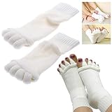 Amiispe Zehenspreizer Socken Die sanfte Entspannung bei Hallux Valgus und Zehenfehlstellungen Wellness Socken Zehentrenner Pediküre Fuß Massage Socken