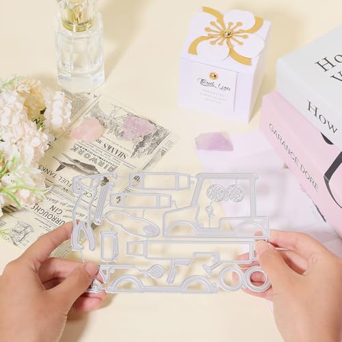 GLOBLELAND Golf Cart Cutting Dies for DIY Scrapbooking Metal Golf Tools Sport Die Cuts Embossing Stencils Template for Paper Card Making Decoration Album Craft Decor