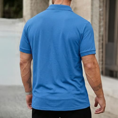 Image of Men's Polyster Stretchable Polo T-Shirts Half Sleeves Regular Fit T-Shirt for Everyday Wear