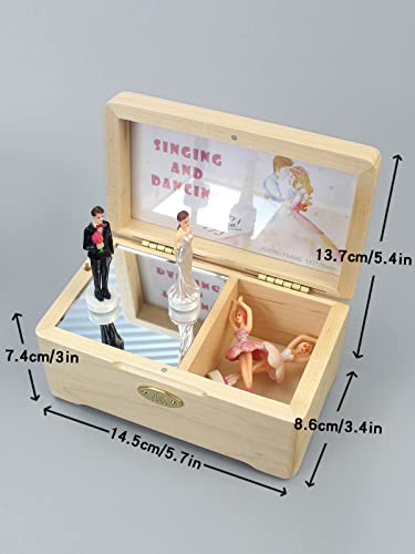 Caja musical de madera maciza SOFTALK personalizable de arce 5