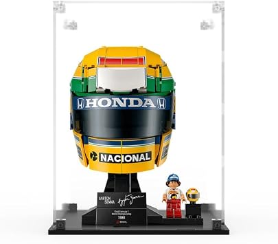 Display Case Compatible with LEGO 43024 Ayrton Senna Helmet - Display Case, (Clear Back Panel)