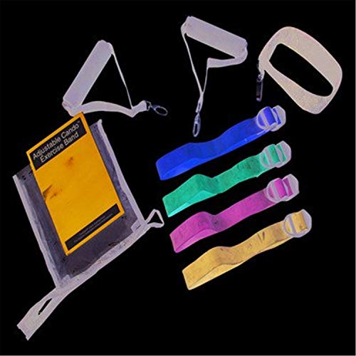 CanDo 10-3231 Adjustable Exercise 4 Band Kit, Yellow/Red/Green/Blue