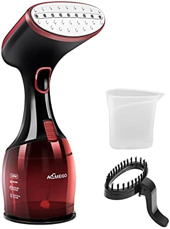AEMEGO Handheld Steamer for Clothes | Clothes Steamer , Travel Garment Steamer & Portable Clothing Steamer - 2-in-1 Fabric Wrinkle Remover , 300ml Water Tank , 30s Heat-up , 15 mins Continuous Steam