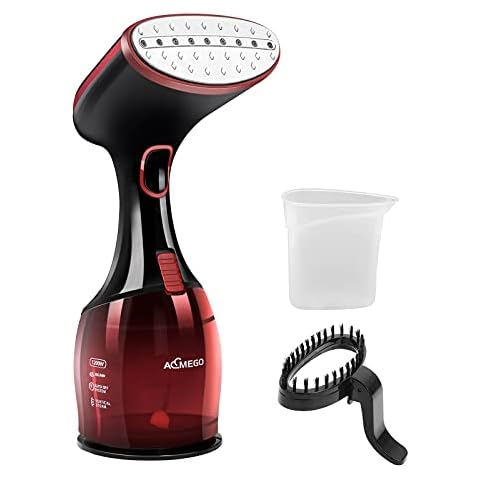 AEMEGO Handheld Steamer for Clothes | Clothes Steamer, Travel Garment Steamer & Portable Clothing Steamer - 2-in-1 Fabric Wrinkle Remover, 300ml Water Tank, 30s Heat-up, 15 mins Continuous Steam Cover
