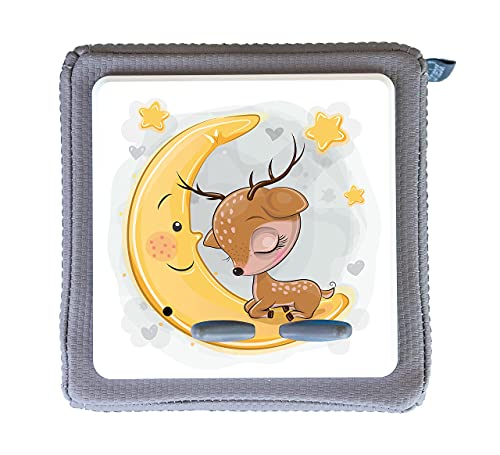 MeinBaby123 Film de protection pour Toniebox - Couverture de protection autocollante - Accessoire Toniebox - Rreus et lune Cover