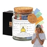 Ermutigungsglas Mit Bibelversen – Handgemachtes Mit Farbigen Andachtskarten, Inspirierende Bibelworte Zur Täglichen Besinnung | Christliches Geschenk Für Männer Und Frauen, Dekoratives Bibelnotiz