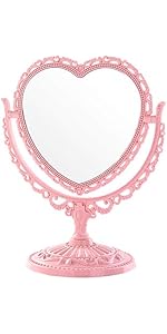 専用ページ♡ アメリカンカントリー雑貨 カントリーハート　卓上ミラー Amazon.co.jp: Queen-b ハート型卓上ミラー 360度回転 両面