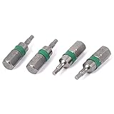 Diámetro de Varilla hexagonal: 6,3/1/4""; el tamaño de la cabeza: 2mm/0,08""