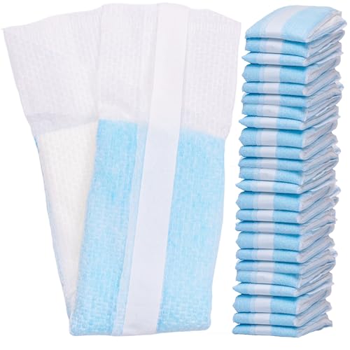 Vakly Postpartum Maternity Pads 3 x 20 in Extra Long (24 Pack) – Maximum Absorbency Heavy Flow Postpartum & Incontinence Pads with Tails, Ultra Soft Disposable Pads for New Moms