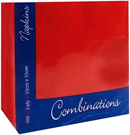 Red 33cm 2ply Napkins - Pack of 100