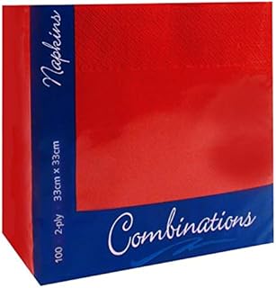 Red 33cm 2ply Napkins - Pack of 100