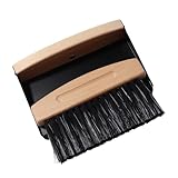 BSMstone Juego de mini escoba y recogedor de metal pequeño,