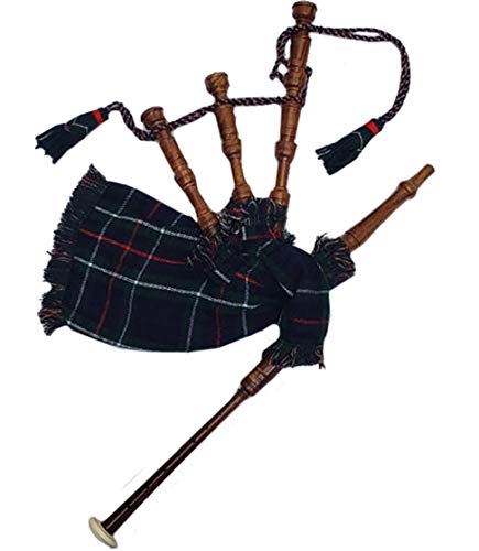 New Baby Mini Bagpipe Toy Tartans Miniature Playable with Cord Free 2 Reed