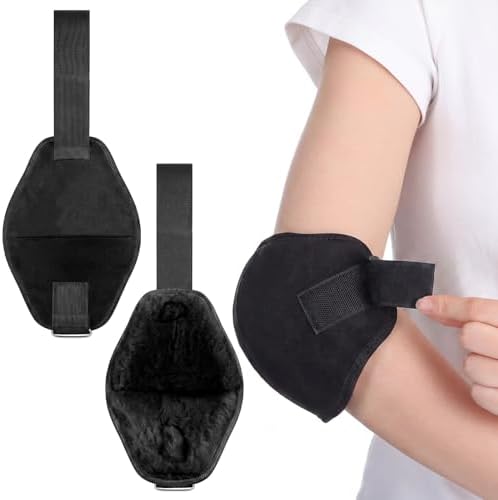 2 Pcs Sheepskin Elbow Cushion for Elderly Elbow Pad, Light Gray — 사진 7