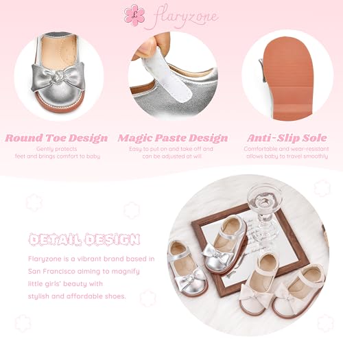 Image of Flaryzone Toddler Little Girl Mary Jane School Uniform Oxfords Flat Dress Shoes