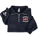 Personalized Embroidered Emergency Department Nurse Quarter Zip Sweatshirt, Custom Emergency Room Shirt Hoodie, Christmas Graduation Gifts, Appreciaton Gift for ED ER Nurse