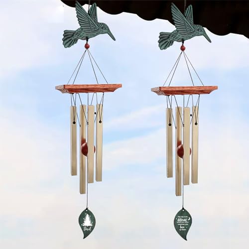Image of ASTARIN Memorial Custom Wind Chimes for Loss of Loved One, Wind Chimes for Patio Yard Decor, 24'' (Condolences-5)