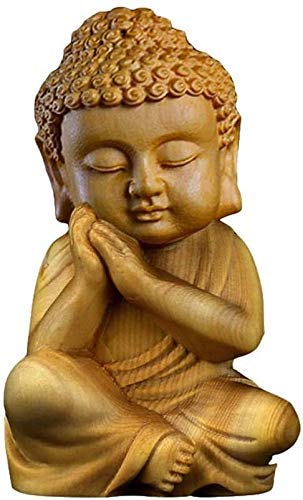 Bouddha en bois sculpté main pour apporter sérénité et paix intérieure
