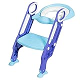Rutschfestes Design für mehr Sicherheit - Aus robustem PP-Material ist dieser Töpfchentrainer haltbar und zuverlässig. Es kommt auch mit zwei rutschfesten Griffen und einer breiten Fußstütze, damit Kinder sicher auf- und absteigen können.Für den Boden des Beckens und Füsse haben wir eine rutschfeste Behandlung durchgeführt, um sie stabiler und rutschfester zu sein.