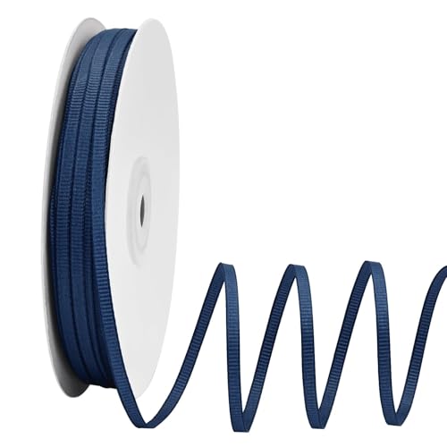 Ribreeze 1/8 inch Navy Blue Grosgrain Ribbon 100 Yards Thin Ribbon for Gift Wrapping Weddings DIY Floral Decor Sewing & More
